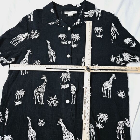 Drapers & Damon's Womens Button Up Blouse Multi-Color Size XL Acetate Blend - Picture 3 of 12